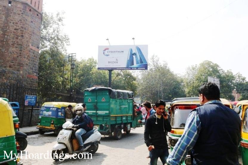 Outdoor advertising in India, New Delhi Billboard advertising, Unipole rates in Chawri Bazar towards Ajmeri Gate